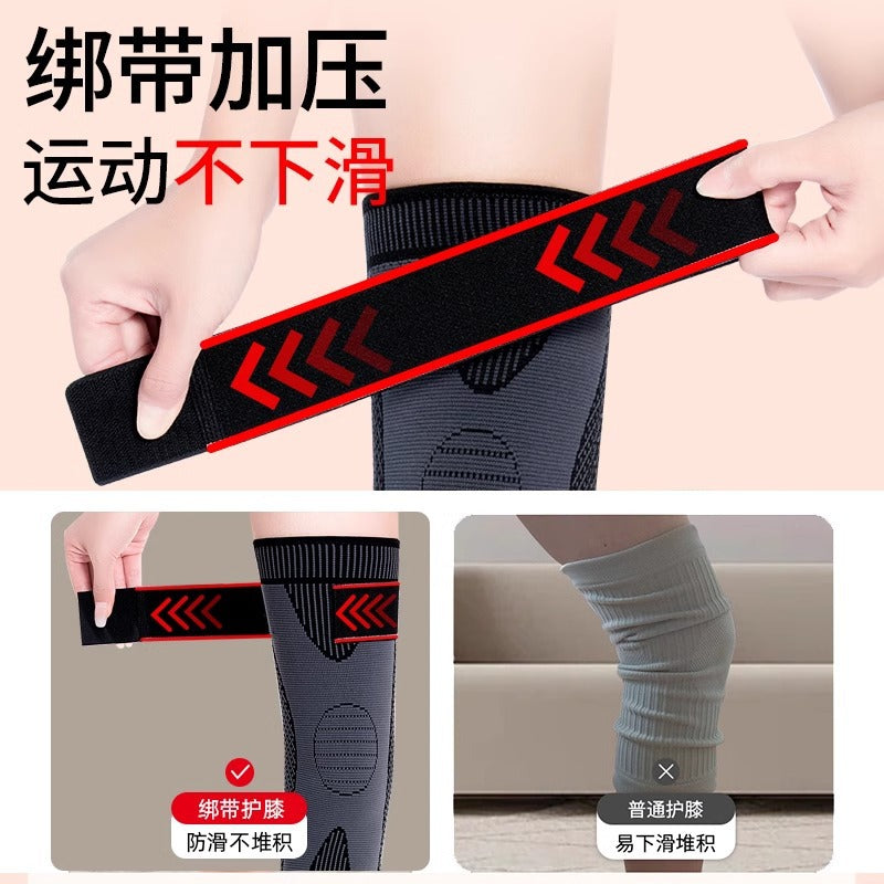 Wormwood heating knee cover bandage anti-slip autumn and winter warm old cold legs men's and women's sports leg protector self-heating foot cover