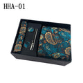 Factory Wholesale Men's Tie Business Dress Wedding Photo Suit Accessories Tie Cufflinks Square Tie Gift Box